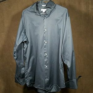 Banana republic black button up size L